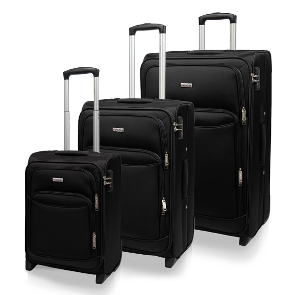 Sada cestovných kufrov AVANCEA A1011-1 Black 2W SML (1)