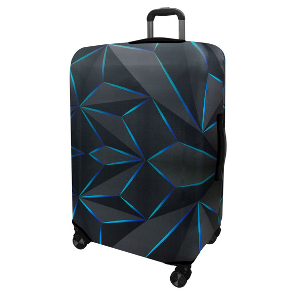 Obal na kufor Z959 Geometric II tyrkysový L (1)