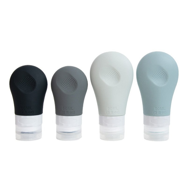 Cestovné silikónové fľaštičky 60 + 90 ml XND20, súprava 4 ks (1)