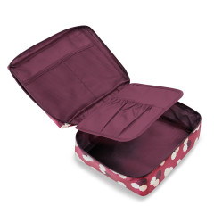Kosmetická taška Travel 13784 vínová s květy (3)