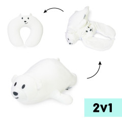 Cestovný vankúšik 2 v 1 TPT03 Ľadový medveď (6)