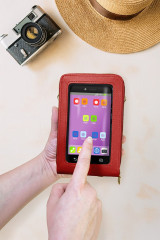 Kabelka na mobil PB563 vínová (2)