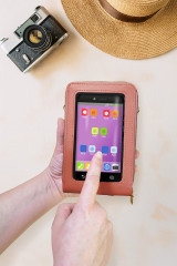 Kabelka na mobil PB567 koralová (2)