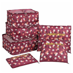 Cestovné organizéry LP13761 vínová s kvetmi