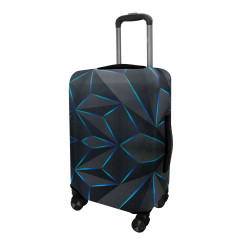Obal na kufor Z959 Geometric II tyrkysový S