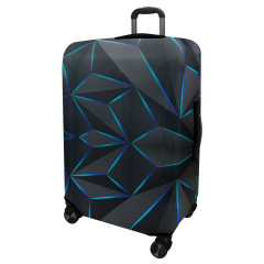 Obal na kufor Z959 Geometric II tyrkysový M