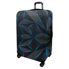 Obal na kufor Z959 Geometric II tyrkysový L (1)