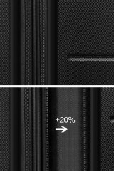 Čierny cestovný kufor s expandérom AVANCEA DE2966 Black L (3)