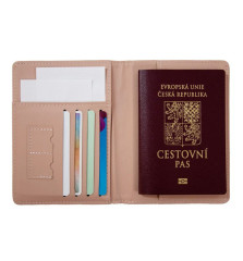 Puzdro na pas a karty s RFID ochranou WGK02 staroružová (2)